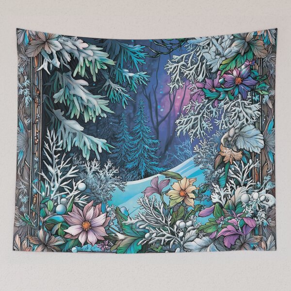 Artikelvorschau, Winterlandschaft. Blumenmuster. entworfen und verkauft von MagelliShop.