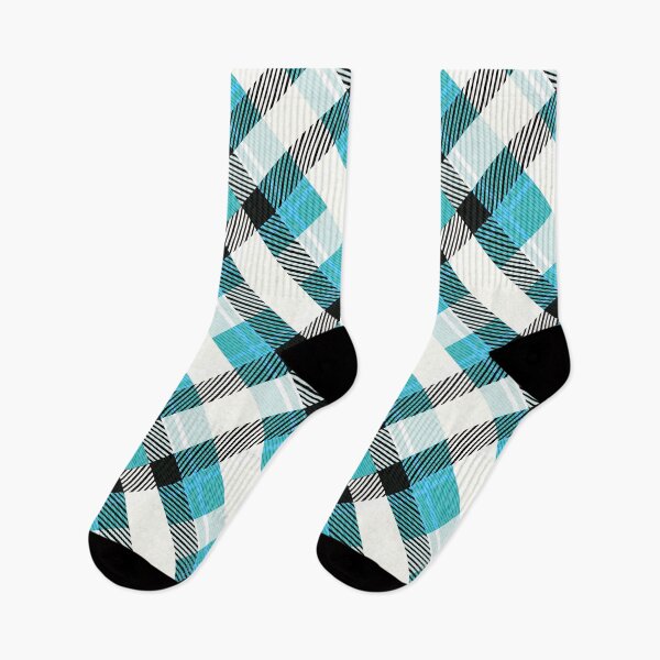Item preview, Classic Turquoise White Checkered Fabric Pattern designed and sold by Jeffrey-Jeffrey.
