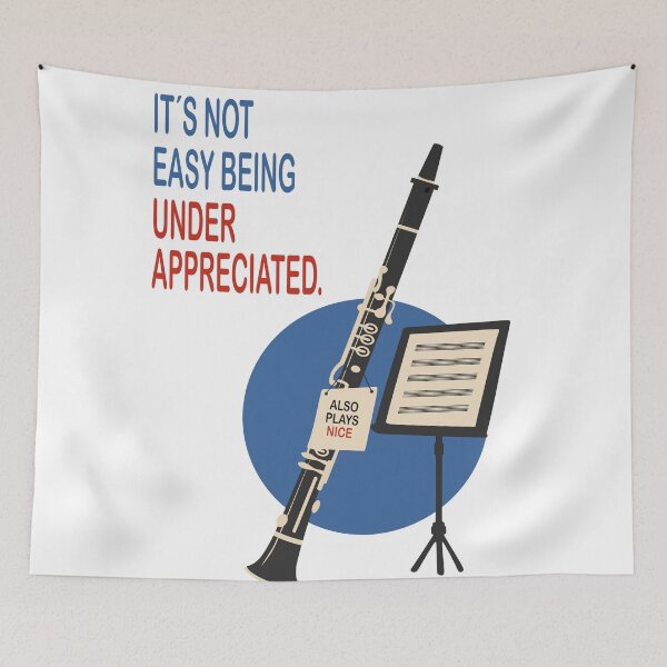 Item preview, Clarinet Art Print | Funny Clarinet Player Print | Musician Gift | Retro Music Art designed and sold by Studio pod Burom.