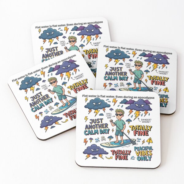 Item preview, Funny Stormy Weather Stand Up Paddleboard Apocalypse SUP Sticker designed and sold by SmartPuns.