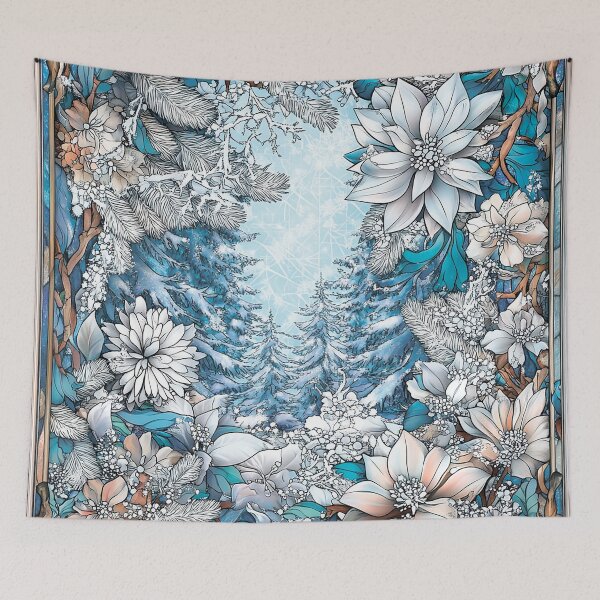 Artikelvorschau, Winterlandschaft. Blumenmuster. entworfen und verkauft von MagelliShop.