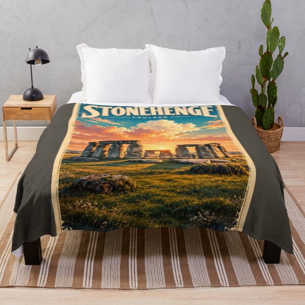 Artikelvorschau, Mystische Monolithen: Vintage-Reiseposter von Stonehenge, Band 2 entworfen und verkauft von Ceemko's Vintage Corner.