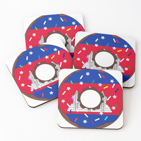 Item preview, Cambodia Flag Donut – Colorful Sprinkles Country Pride designed and sold by TheIconSmith.