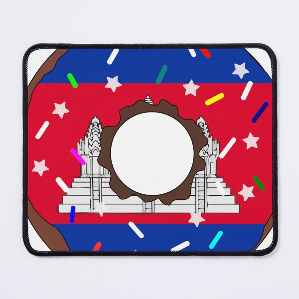Item preview, Cambodia Flag Donut – Colorful Sprinkles Country Pride designed and sold by TheIconSmith.