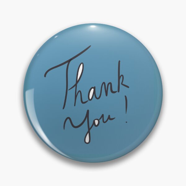 Item preview, Dusty blue Handwritten Thank You typography  designed and sold by Anne Londez Studio.