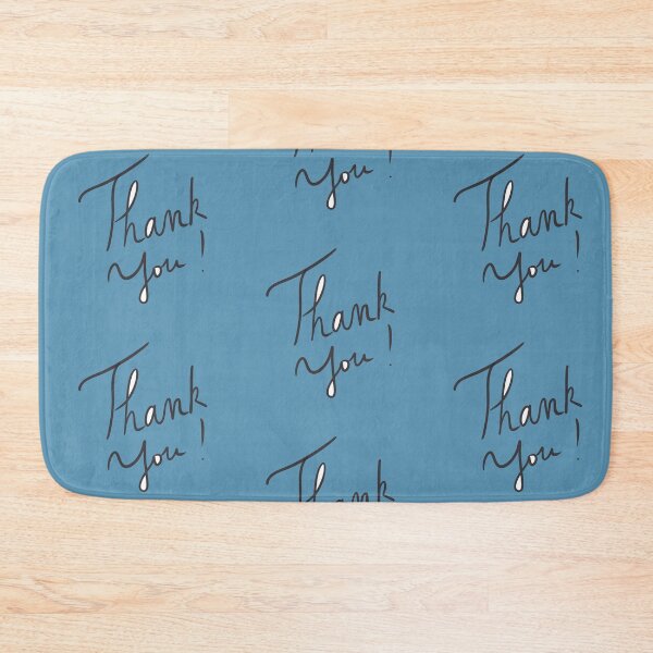 Item preview, Dusty blue Handwritten Thank You typography  designed and sold by Anne Londez Studio.