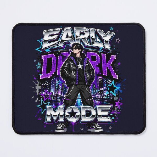 Item preview, Early Dark Mode Anime Cyberpunk Streetwear Guy designed and sold by CloudyCatArt.