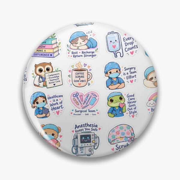 Item preview, Progress Not Perfection – Kawaii Nurse Motivation Sticker designed and sold by dixson777.