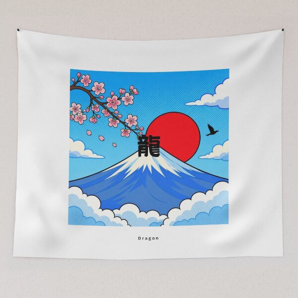 Item preview, Ryuu - Dragon | Pop Art Mount Fuji | Japanese Design designed and sold by JapanMemoir.
