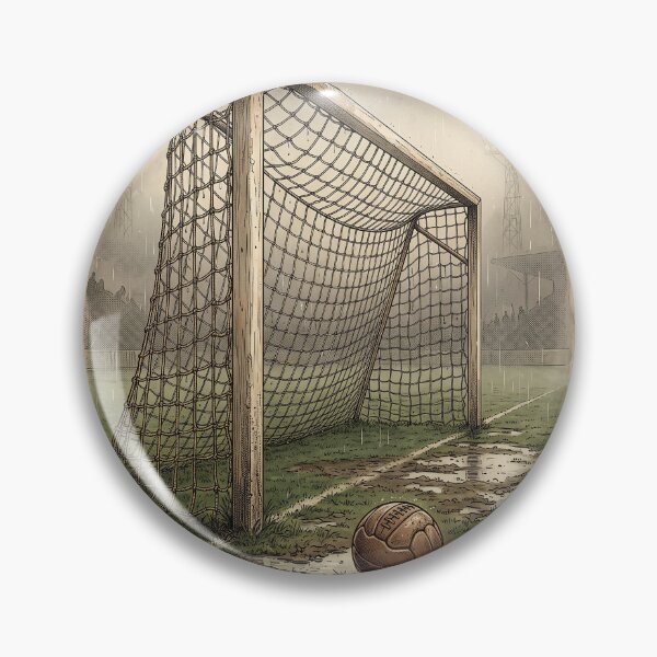Item preview, Vintage Rainy Football Goalpost - Classic Sports Heritage Notebook designed and sold by MissoStudio.