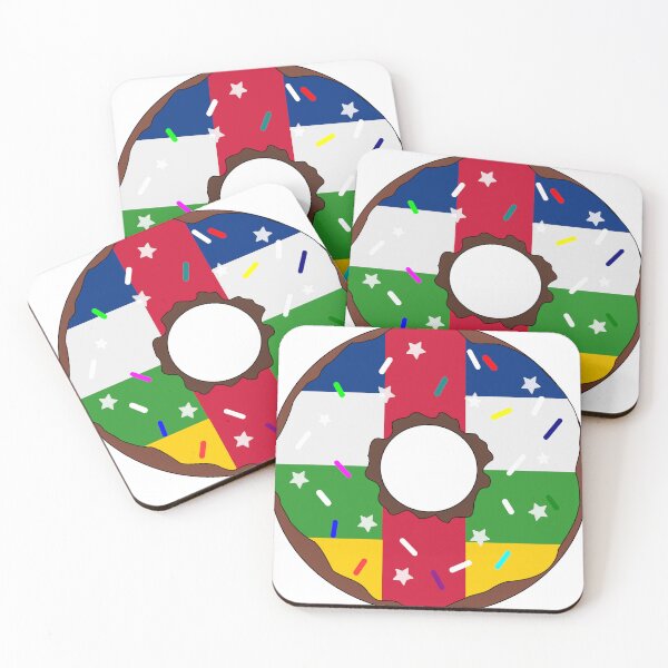 Item preview, The Central African Republic Flag Donut – Colorful Sprinkles Country Pride designed and sold by TheIconSmith.