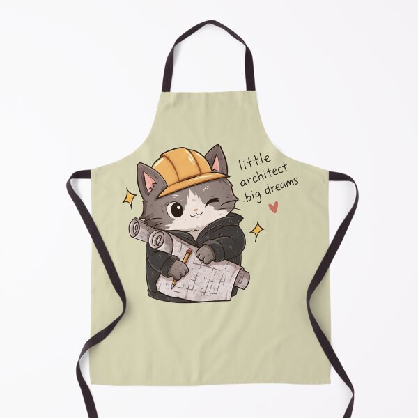 Item preview, Cute Architect Cat Sticker – Little Architect Big Dreams designed and sold by tviyluv.
