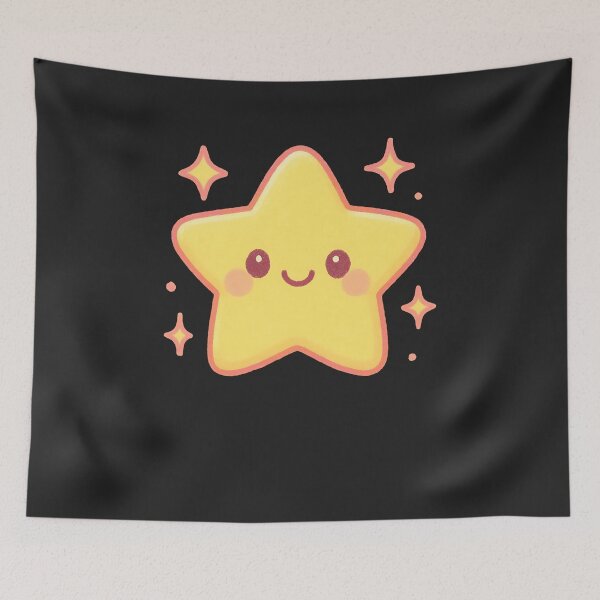 Item preview, Cute Kawaii Star Sparkling Magic Character designed and sold by AilinsDesigns.
