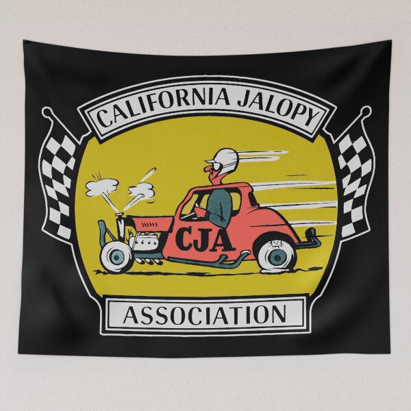 Item preview, Retro CJA California Jalopy Racing Ascot Speedway Apparel designed and sold by EdGraphy.