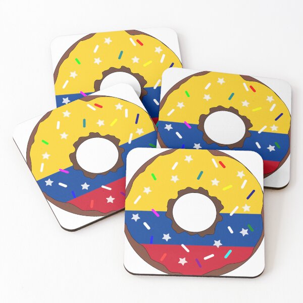 Item preview, Colombia Flag Donut – Colorful Sprinkles Country Pride designed and sold by TheIconSmith.