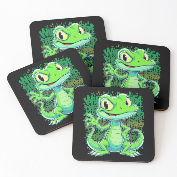 Item preview, Cool Green Gecko Graffiti Street Art designed and sold by AilinsDesigns.