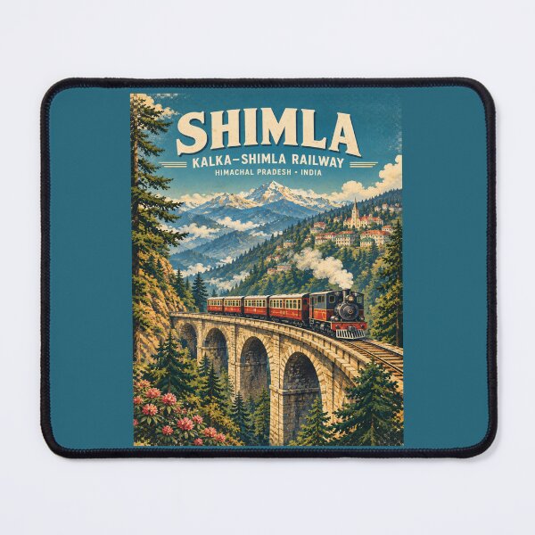 Item preview, Shimla Kalka-Shimla Railway Vintage Mountain Train Travel Poster designed and sold by Globalcitytees.