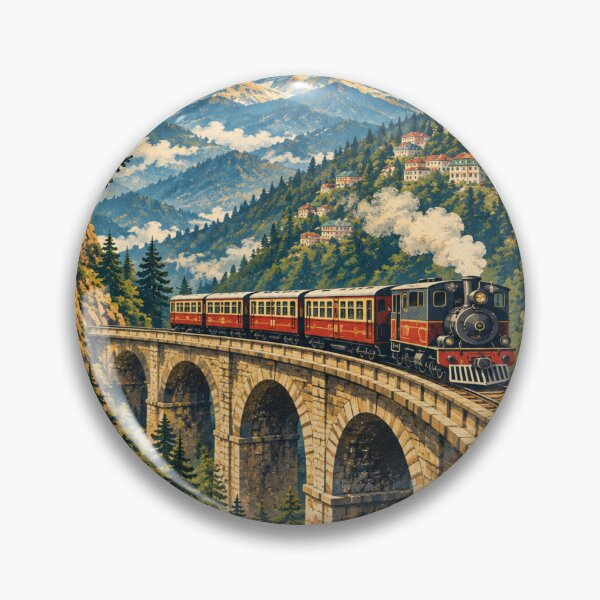 Item preview, Shimla Kalka-Shimla Railway Vintage Mountain Train Travel Poster designed and sold by Globalcitytees.