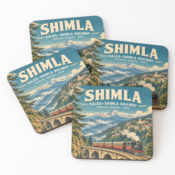 Item preview, Shimla Kalka-Shimla Railway Vintage Mountain Train Travel Poster designed and sold by Globalcitytees.