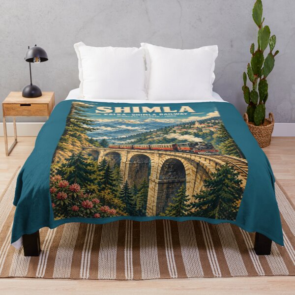 Item preview, Shimla Kalka-Shimla Railway Vintage Mountain Train Travel Poster designed and sold by Globalcitytees.