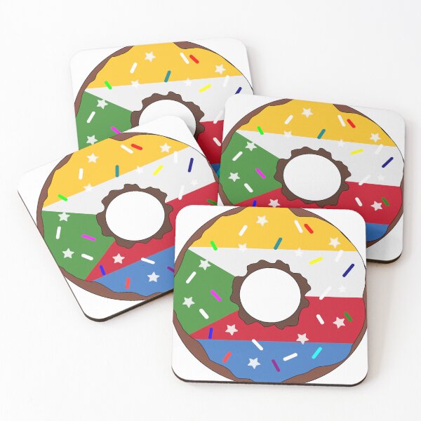 Item preview, Comoros Flag Donut – Colorful Sprinkles Country Pride designed and sold by TheIconSmith.
