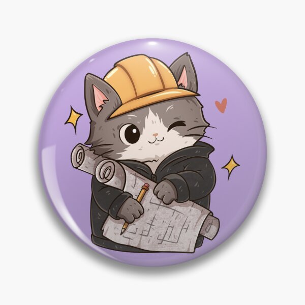 Item preview,  Architect Cat Sticker designed and sold by tviyluv.