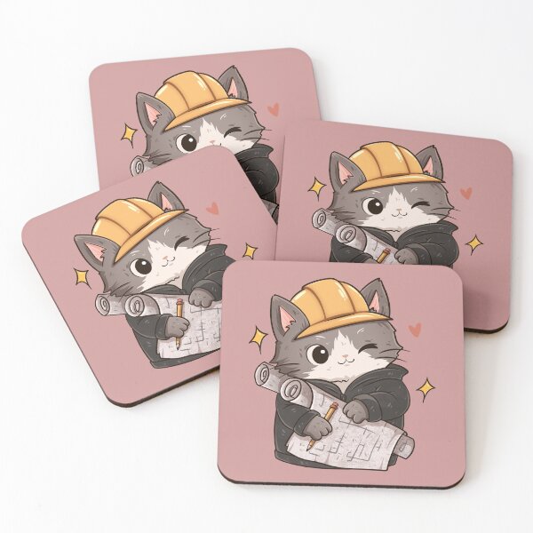 Item preview,  Architect Cat Sticker designed and sold by tviyluv.