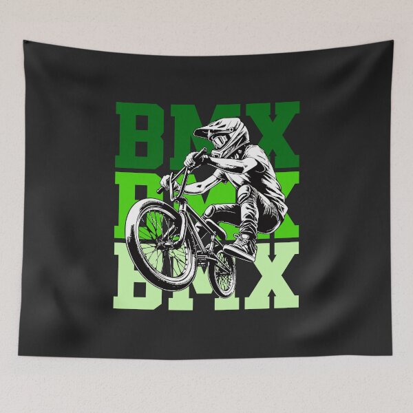 Item preview, Green BMX Stunt Rider Action Sports designed and sold by AilinsDesigns.