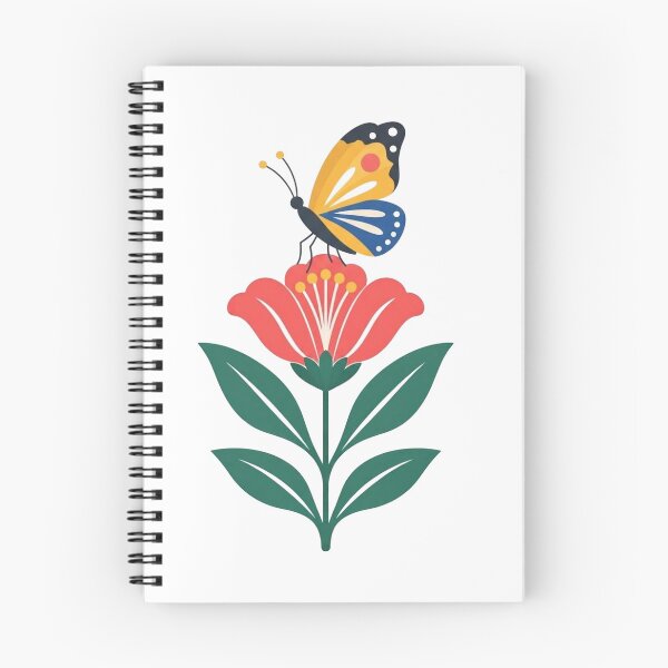 Item preview, Colorful Butterfly On Red Flower designed and sold by ThePrintArt.