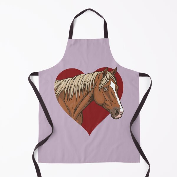 Item preview, The head of the Aenos horse in front of a red heart designed and sold by Cheval-de-coeur.