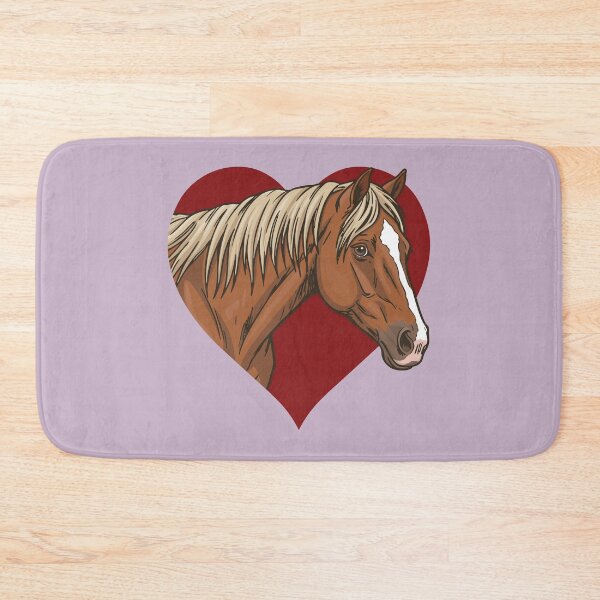 Item preview, The head of the Aenos horse in front of a red heart designed and sold by Cheval-de-coeur.