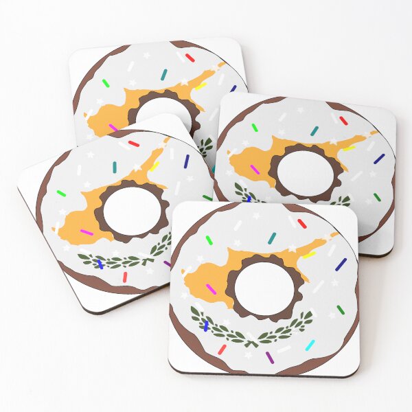 Item preview, Cyprus Flag Donut – Colorful Sprinkles Country Pride designed and sold by TheIconSmith.