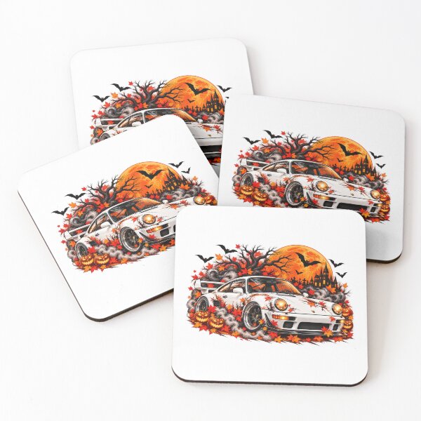 Item preview, Classic Porsche 911 Halloween Autumn Car Art designed and sold by AnastasiCreates.