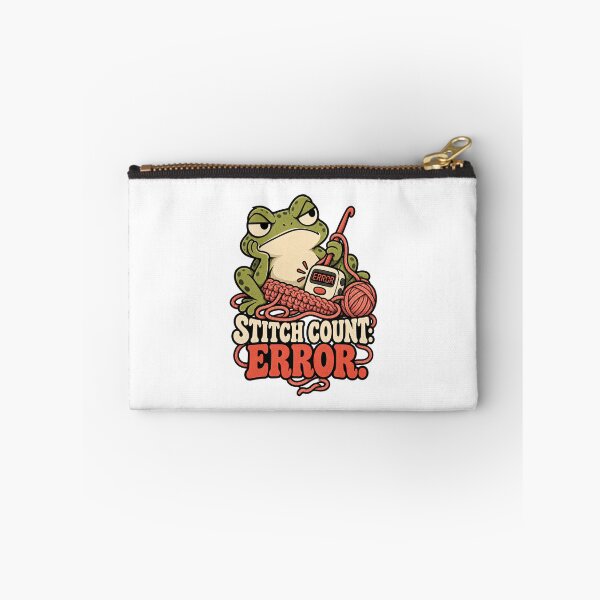Item preview, Stitch Count Error Funny Crochet Frog Yarn Humor designed and sold by MOTIFOLK.