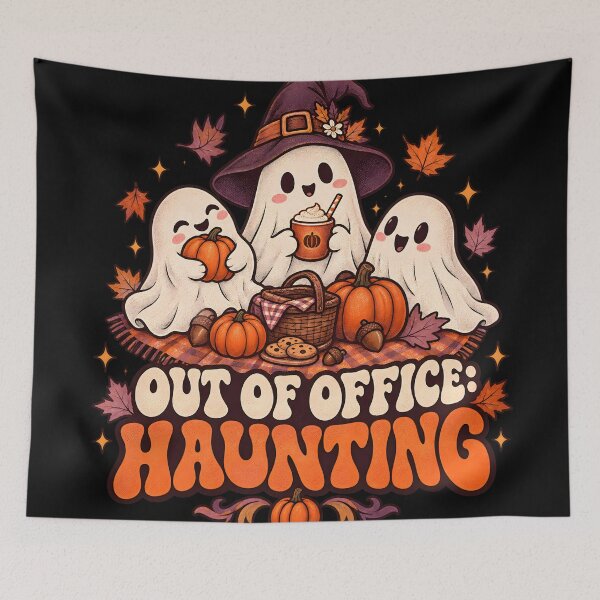 Item preview, Cute Spooky Ghosts Autumn Picnic designed and sold by Flamocha.