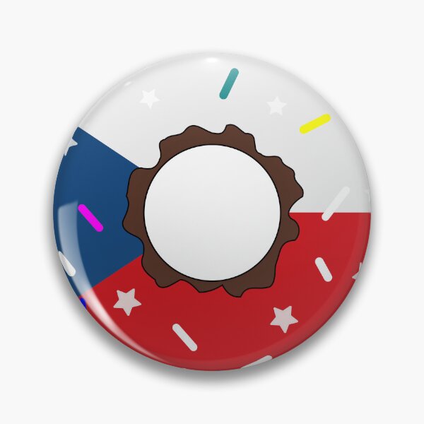 Item preview, The Czech Republic Flag Donut – Colorful Sprinkles Country Pride designed and sold by TheIconSmith.