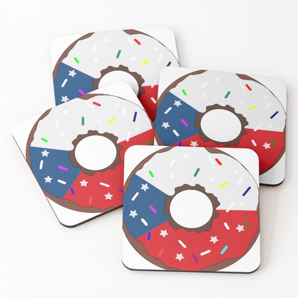 Item preview, The Czech Republic Flag Donut – Colorful Sprinkles Country Pride designed and sold by TheIconSmith.