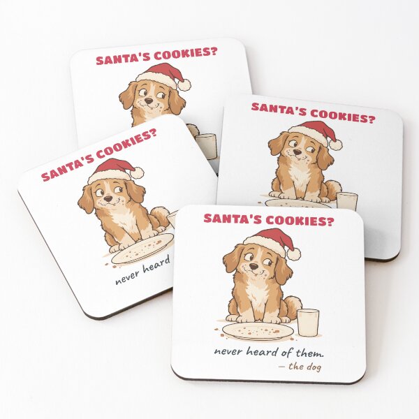 Item preview, Santa's Cookies? Never Heard of Them. Funny Dog Christmas designed and sold by Diya & Dot.