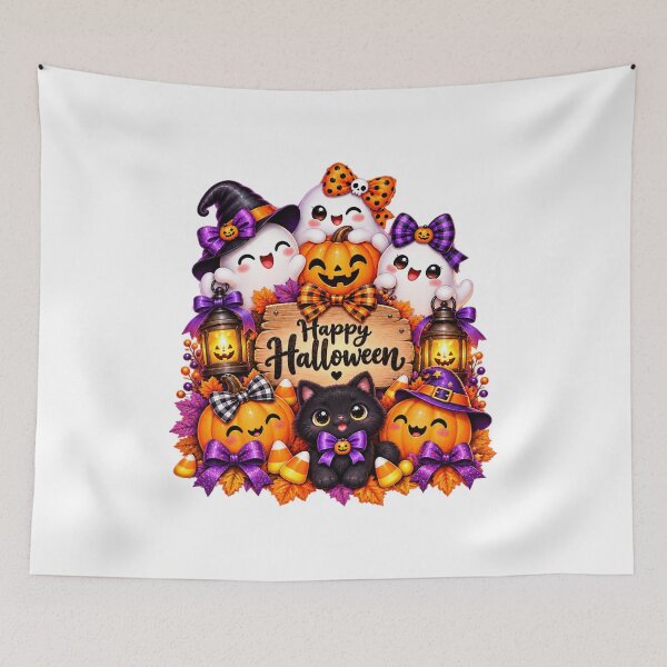 Item preview, Ghost Pumpkin Black Cat designed and sold by GenioFin.