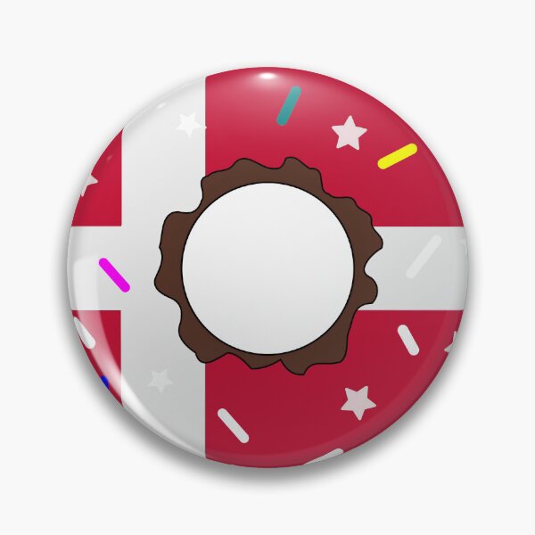 Item preview, Denmark Flag Donut – Colorful Sprinkles Country Pride designed and sold by TheIconSmith.