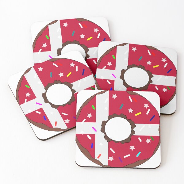 Item preview, Denmark Flag Donut – Colorful Sprinkles Country Pride designed and sold by TheIconSmith.