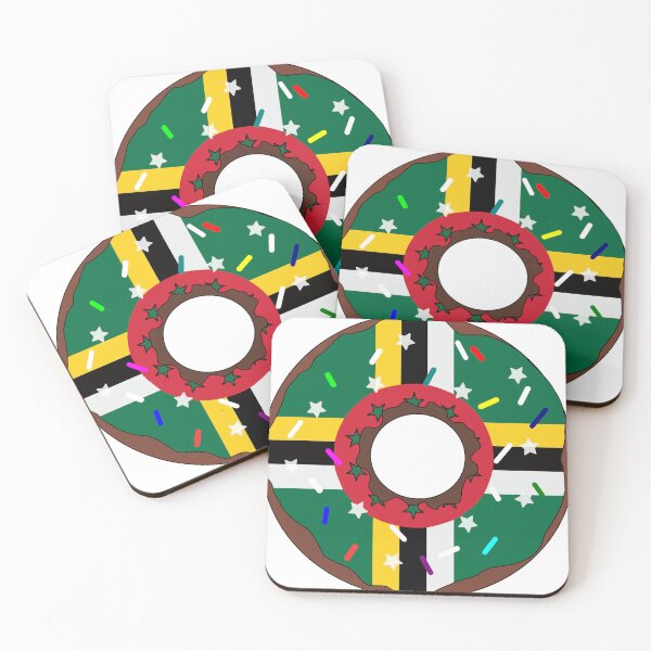 Item preview, Dominica Flag Donut – Colorful Sprinkles Country Pride designed and sold by TheIconSmith.