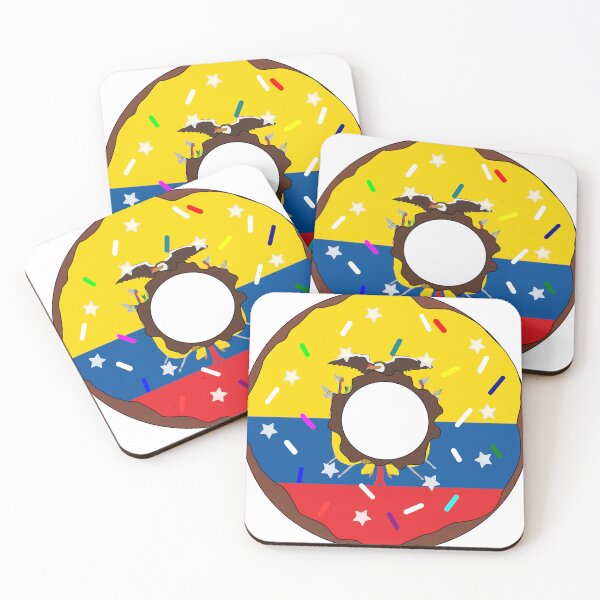 Item preview, Ecuador Flag Donut – Colorful Sprinkles Country Pride designed and sold by TheIconSmith.