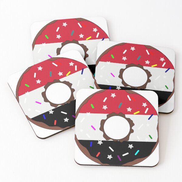 Item preview, Egypt Flag Donut – Colorful Sprinkles Country Pride designed and sold by TheIconSmith.