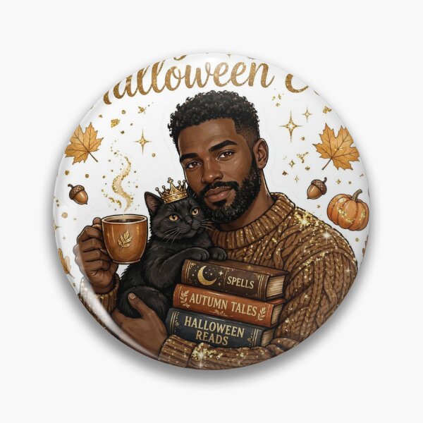 Item preview, My Cozy Christmas Halloween Era Bearded Man books coffee cat winter  designed and sold by Eddiediallo92.