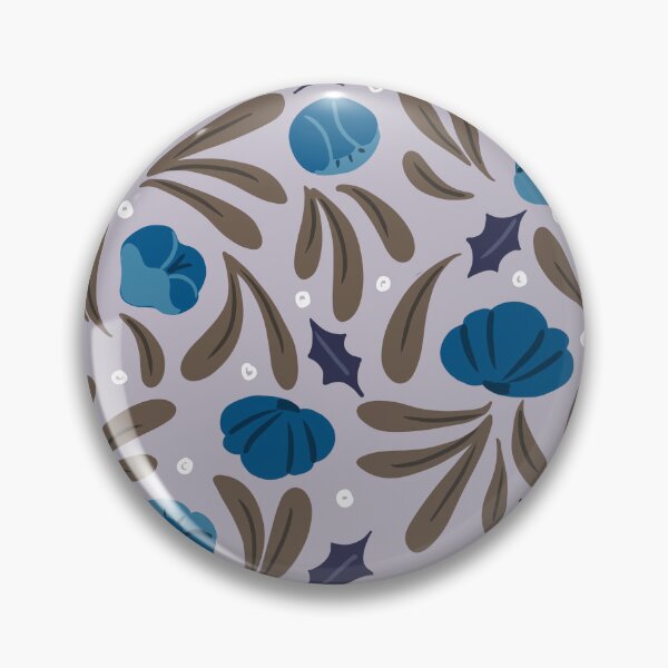 Item preview, Christmas Peonies - Blue Flowers Pattern designed and sold by Anis Illustration.