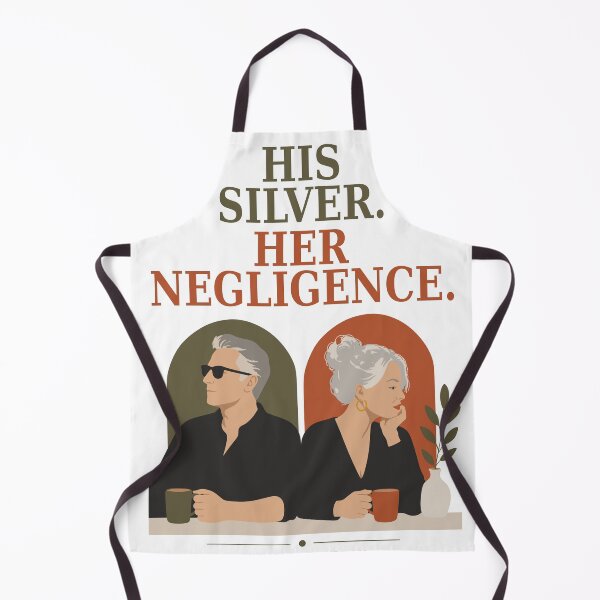 Item preview, His Silver Her Negligence Art Print, Funny Aging Couple Print, Double Standard Aging Humor, Midlife Woman Gift, Retro Couple Art designed and sold by Studio pod Burom.