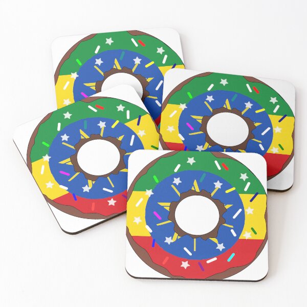 Item preview, Ethiopia Flag Donut – Colorful Sprinkles Country Pride designed and sold by TheIconSmith.