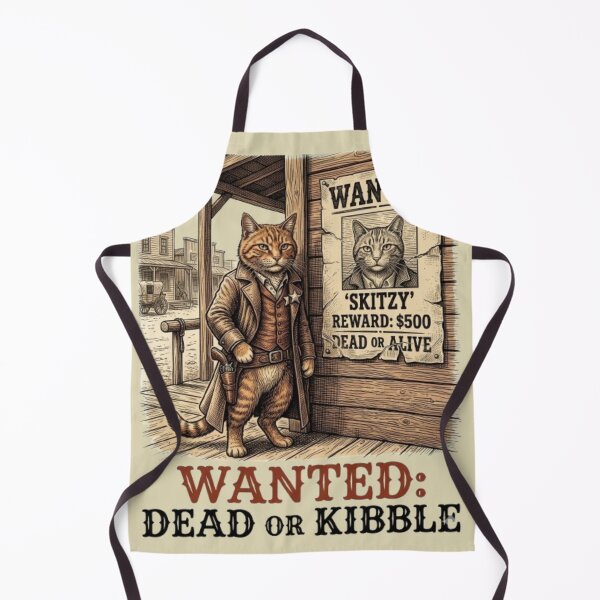 Item preview, Wanted Dead or Kibble Funny Bounty Hunter Cat Wild West Movie Lover Gift designed and sold by FurRealStudioCo.
