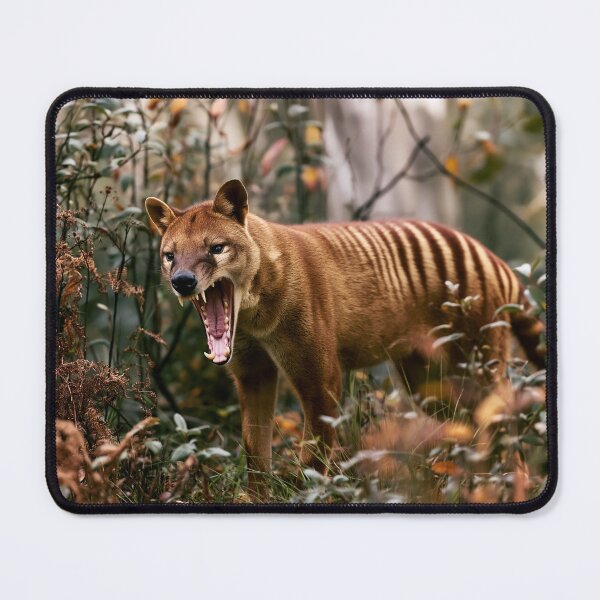Item preview, Thylacine in Tasmanian Bush Digital Art designed and sold by EnhancedReality.
